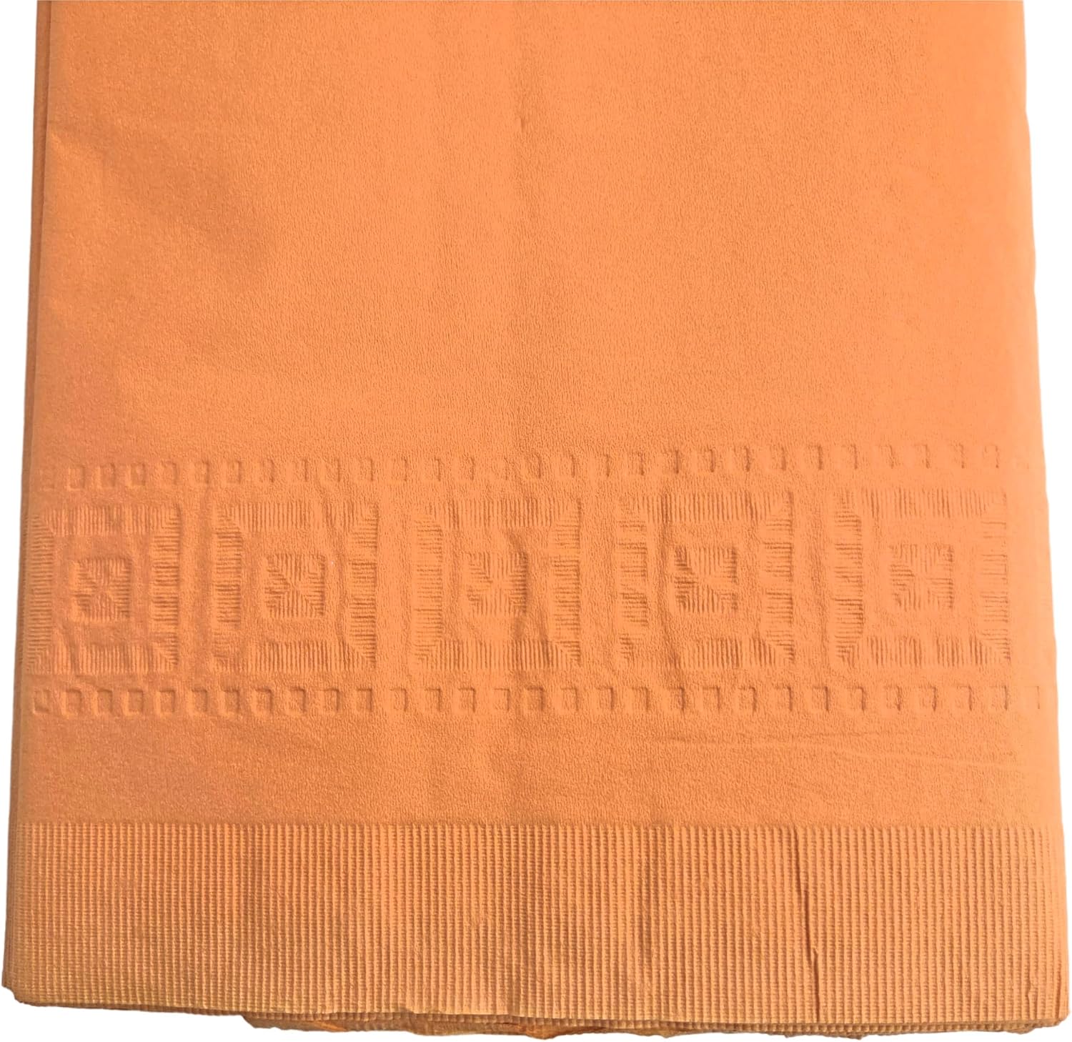 Party Favors Plus Orange Disposable Tablecloth 2-Ply Tissue Plastic Lining 54x108 Inch Pack of 2