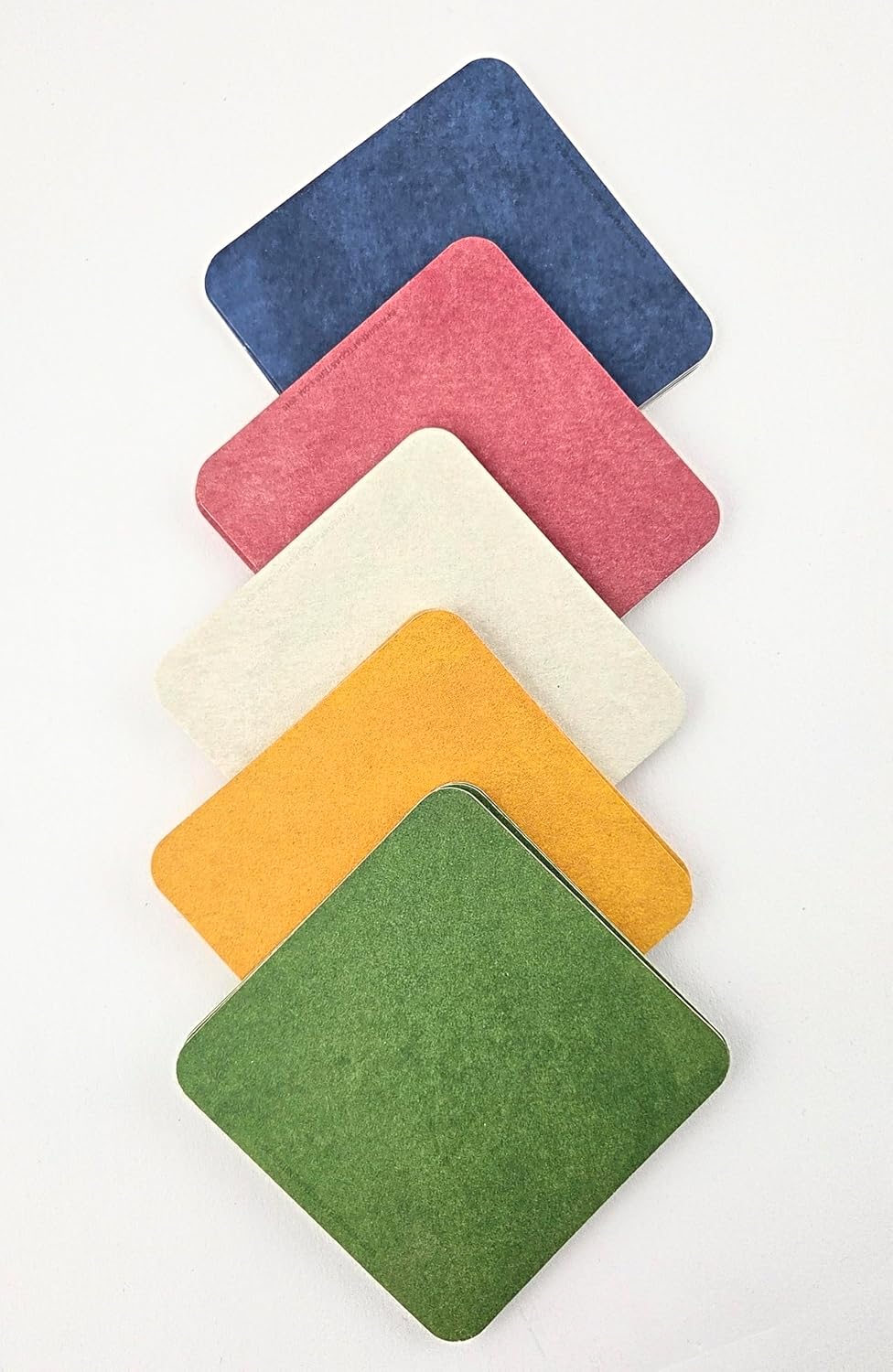 Party Favors Plus Green Yellow Ivory Blue Pink Paper Coasters 15 Count