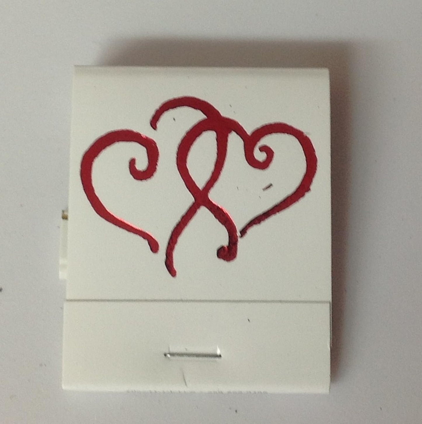 Party Favors Plus White Matchbooks Printed Hearts Metallic Red 50 Count