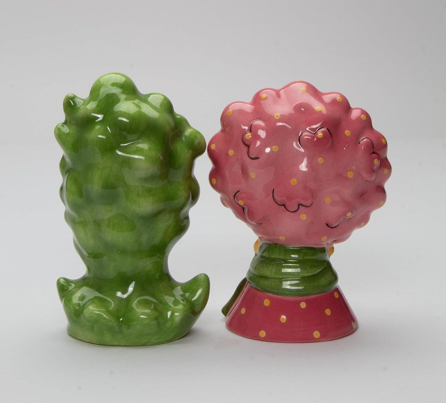 Cosmos Gifts Fine Ceramic Dollymama's African American Fashion Lady with Sunglasses Salt & Pepper Shakers Set 4-3/8" H Brown