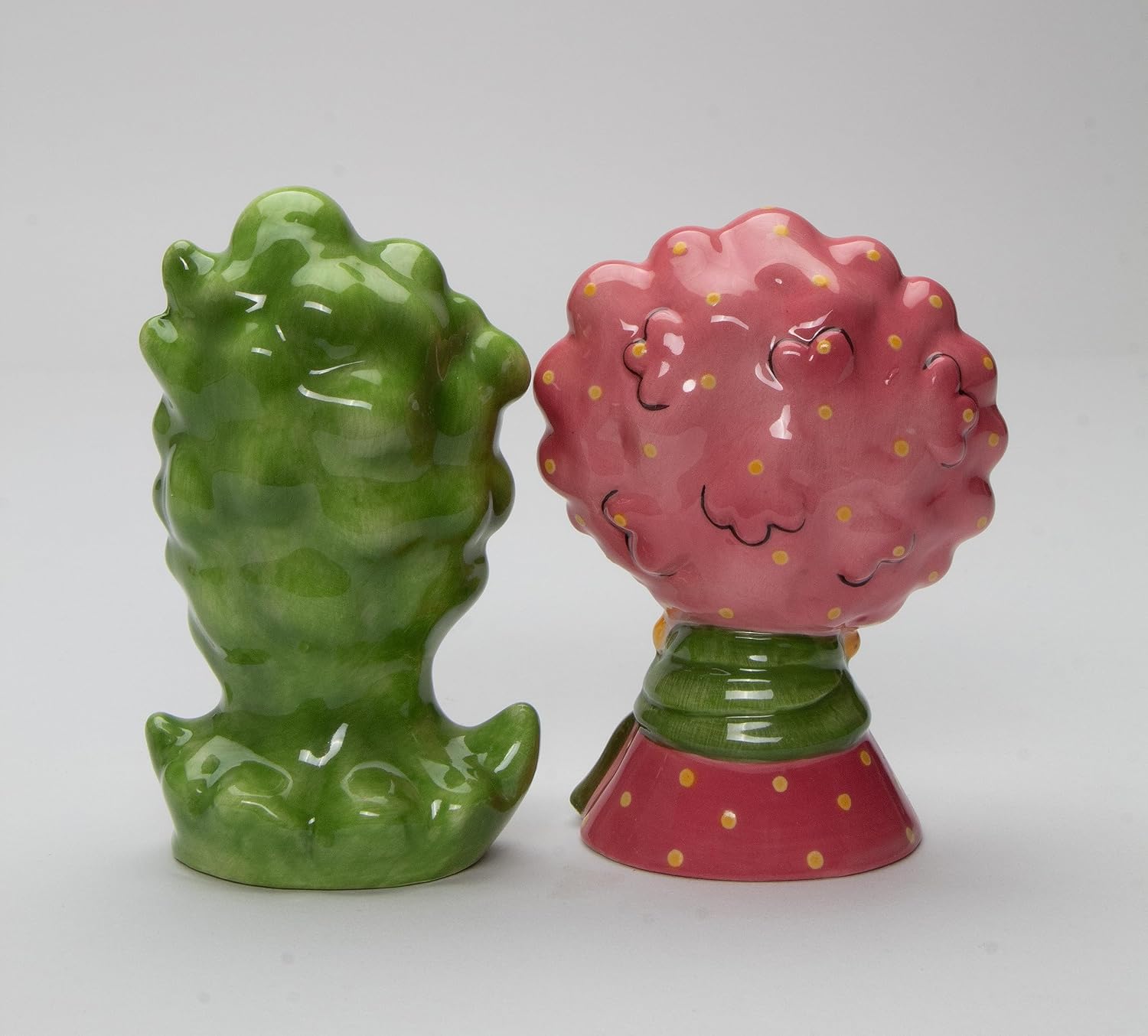 Cosmos Gifts Fine Ceramic Dollymama's African American Fashion Lady with Sunglasses Salt & Pepper Shakers Set 4-3/8" H Brown