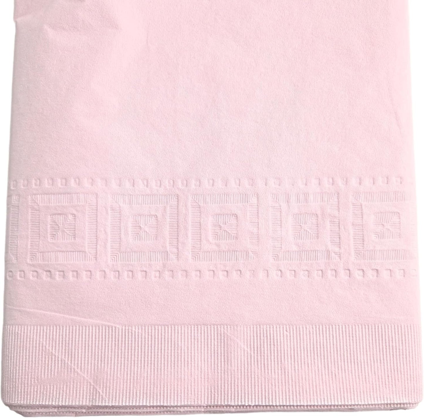 Party Favors Plus Pink Disposable Tablecloth 2-Ply Tissue Plastic Lining 54x108 Inch Pack of 2