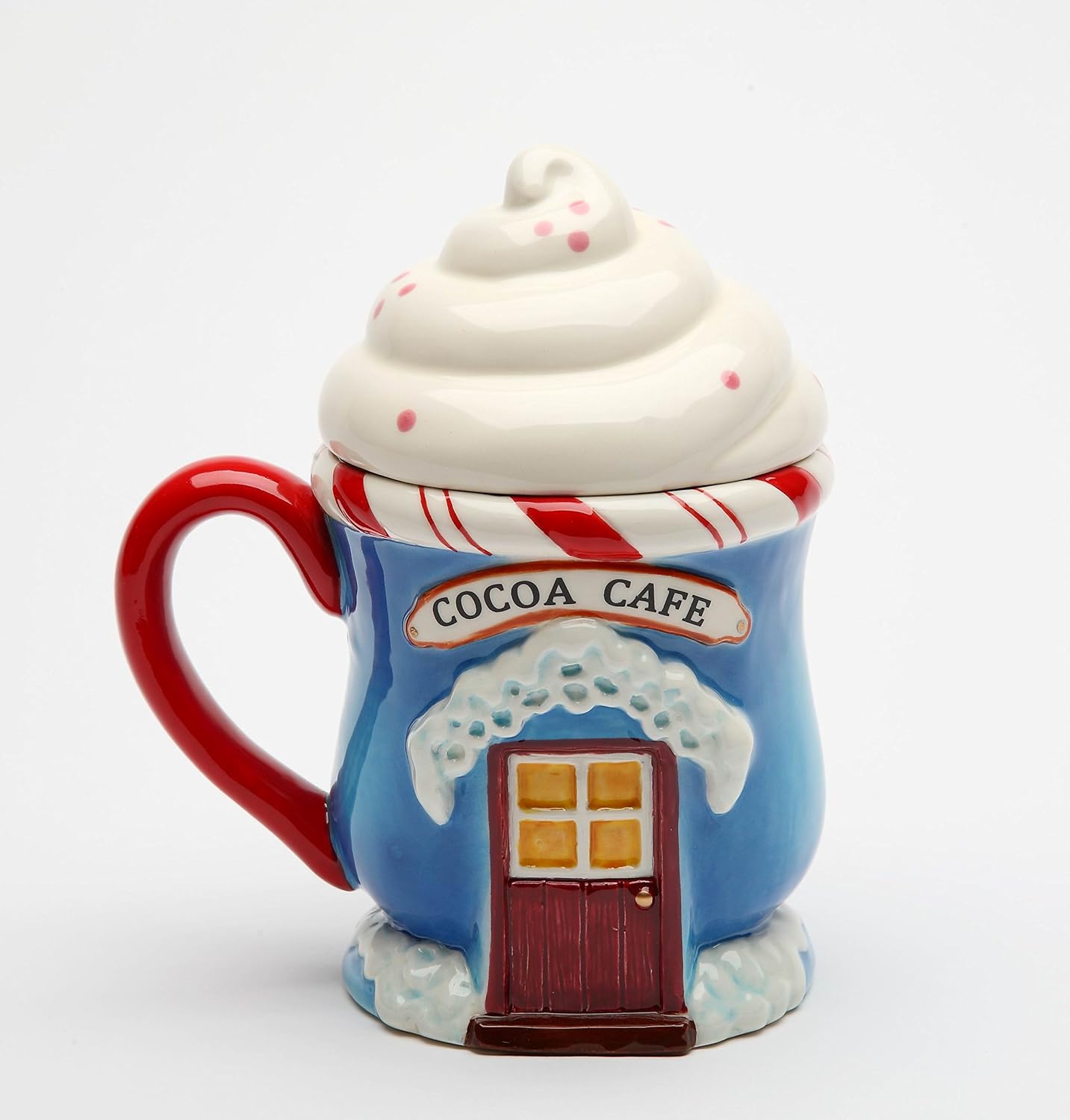 Cosmos Gifts Santa's Village Covered Ceramic Mug 10 oz 6-1/8" H