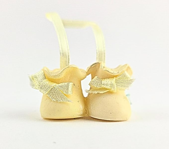 Party Favors Plus Cold Porcelain Bootie Capias Figurines Yellow 12 Count