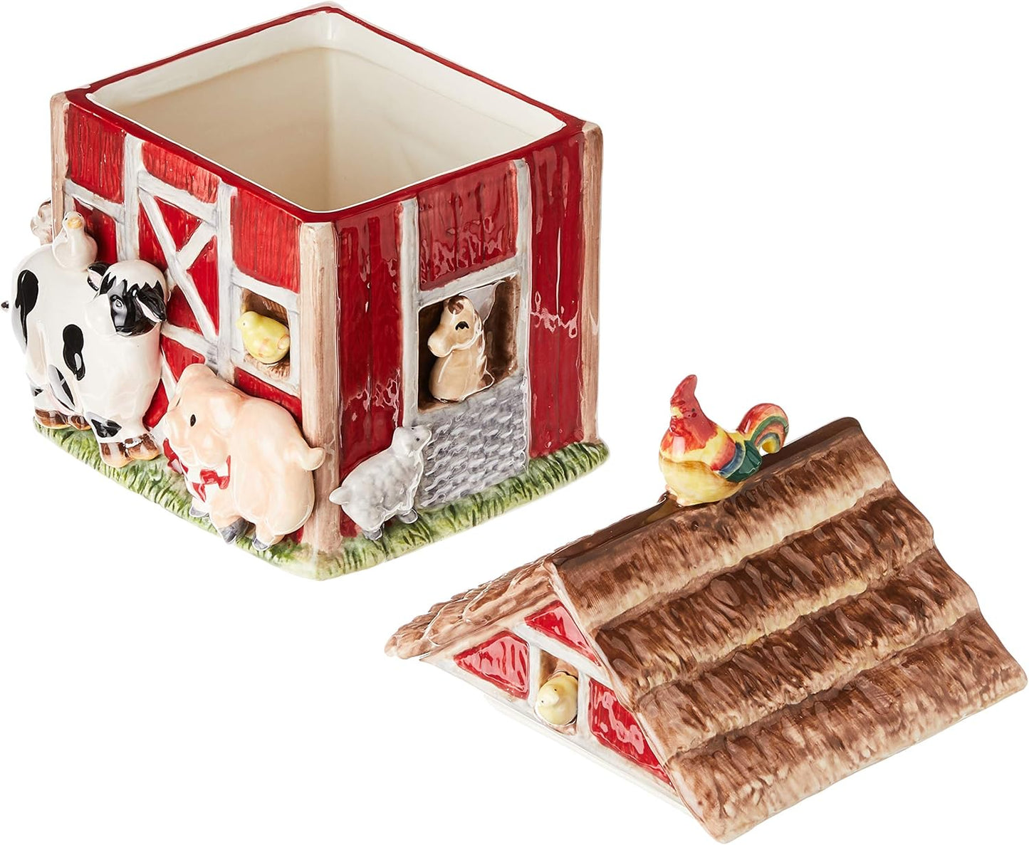 Appletree Design Barn Yard Cookie Jar, 10-3/8-Inch