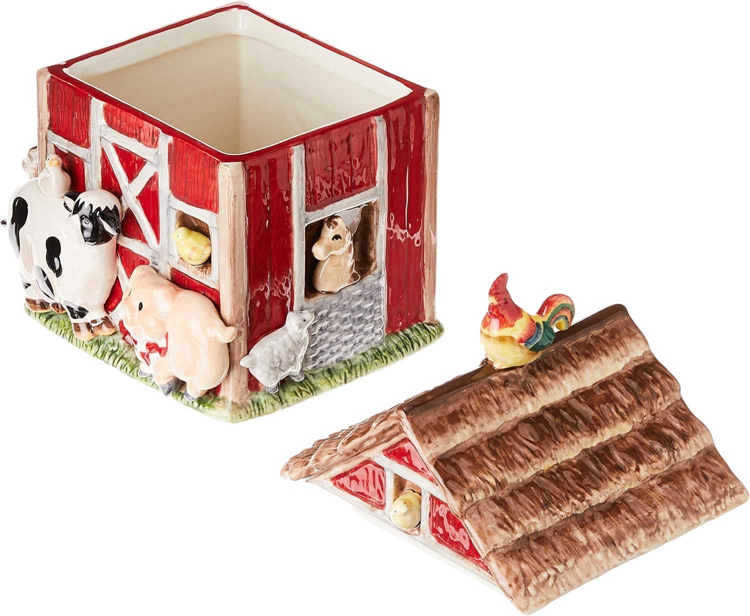 Appletree Design Barn Yard Cookie Jar, 10-3/8-Inch