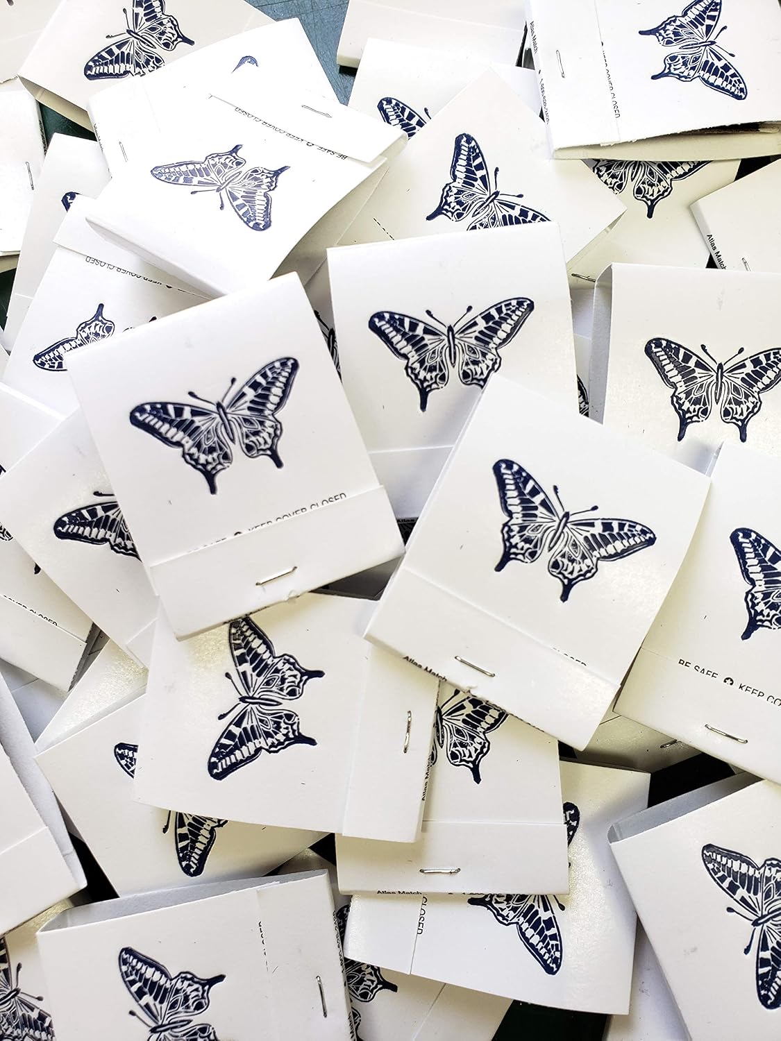 Party Favors Plus White Imprinted Butterfly Matchbooks 50 Count