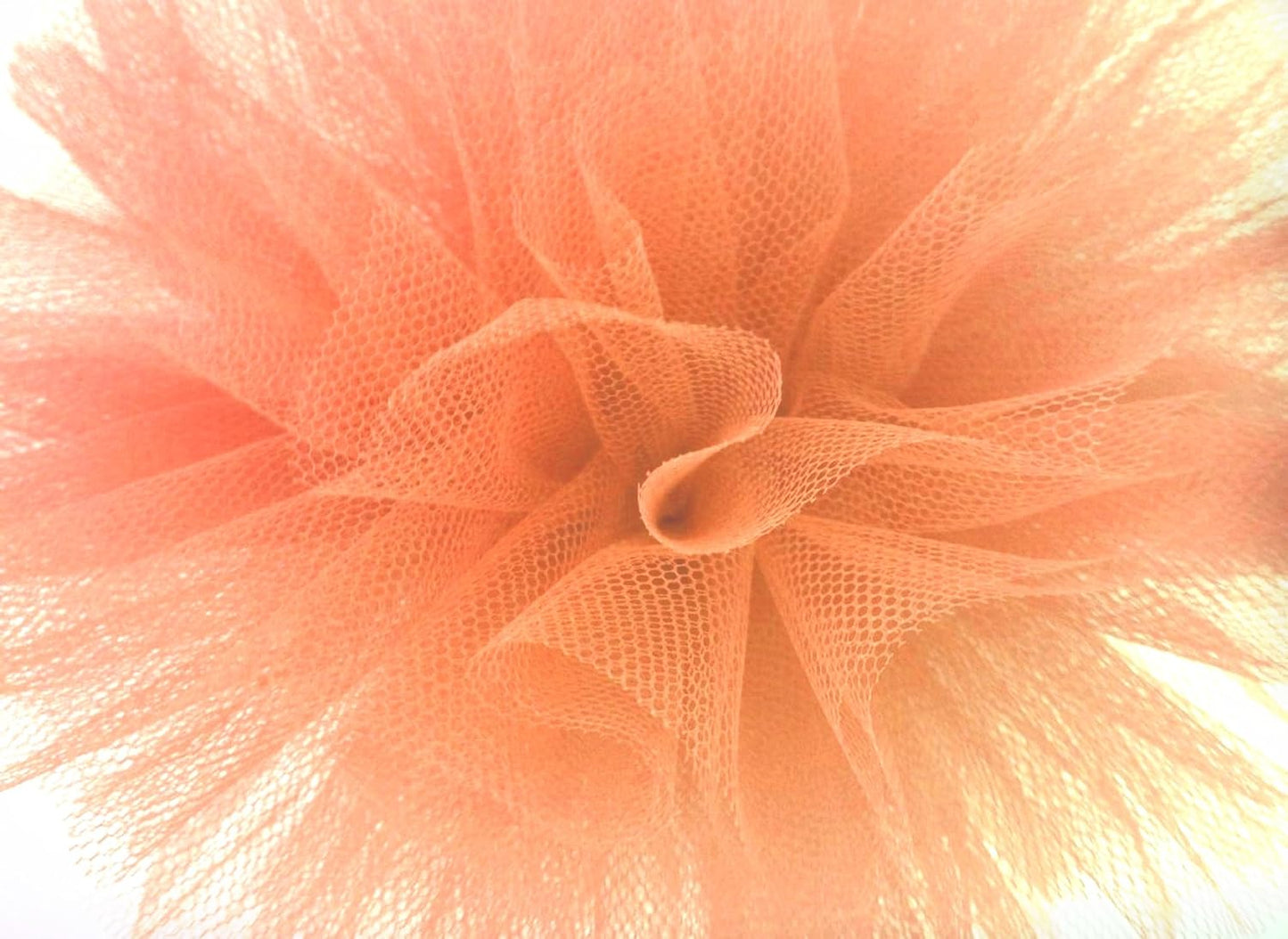 Party Favors Plus Peach Sheer Tulle Decorating Material 54in 100ft