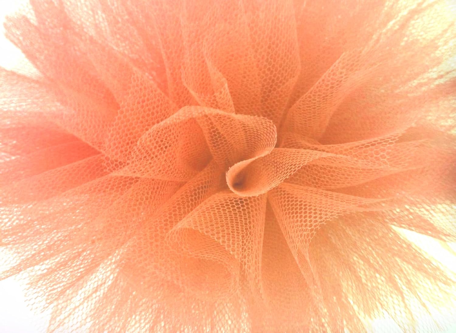 Party Favors Plus Peach Sheer Tulle Decorating Material 54in 100ft