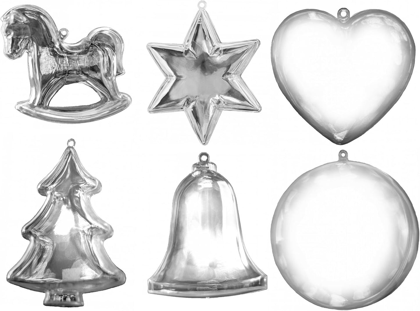 Party Favors Plus Clear Plastic Heart Fillable Ornament 3 Inch 2 Count