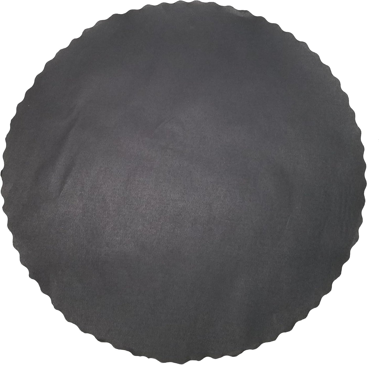 Party Favors Plus Black Round Paper Placemats Scalloped 14 Inch 24 Count