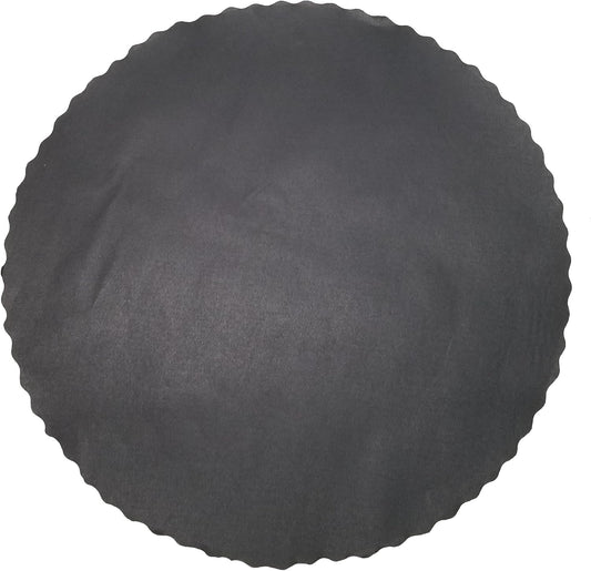 Party Favors Plus Black Round Paper Placemats Scalloped 14 Inch 24 Count