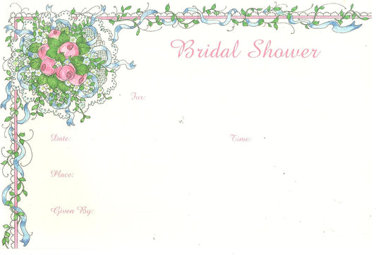 Party Favors Plus Bridal Shower Invitations Ivory Pink Tulips 20 Count