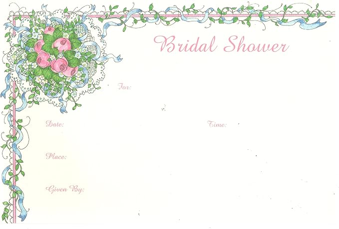 Party Favors Plus Bridal Shower Invitations Ivory Pink Tulips 20 Count