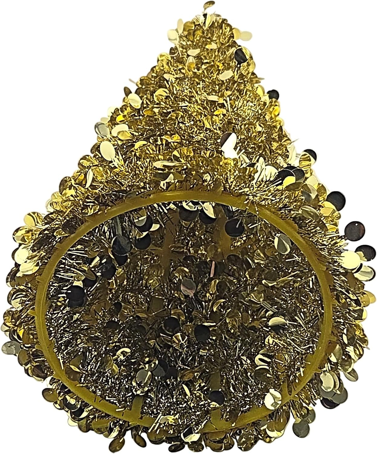 Gold Tinsel Christmas Tree Table Centerpiece, 1 Piece