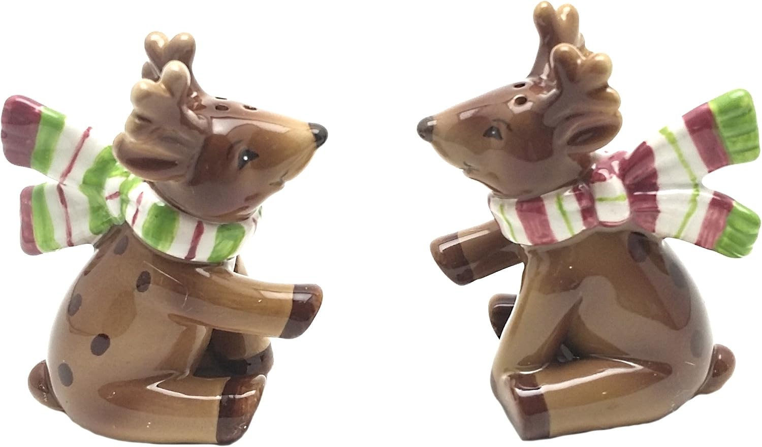 Cosmos Gifts Pair of Holiday Reindeer Friends Salt and Pepper Shakers