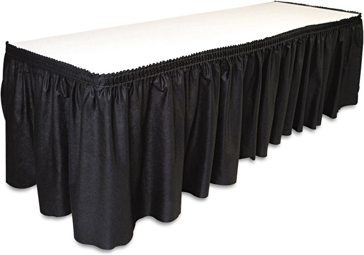 Party Favors Plus Black Plastic Table Skirts 29 in x 13 Ft