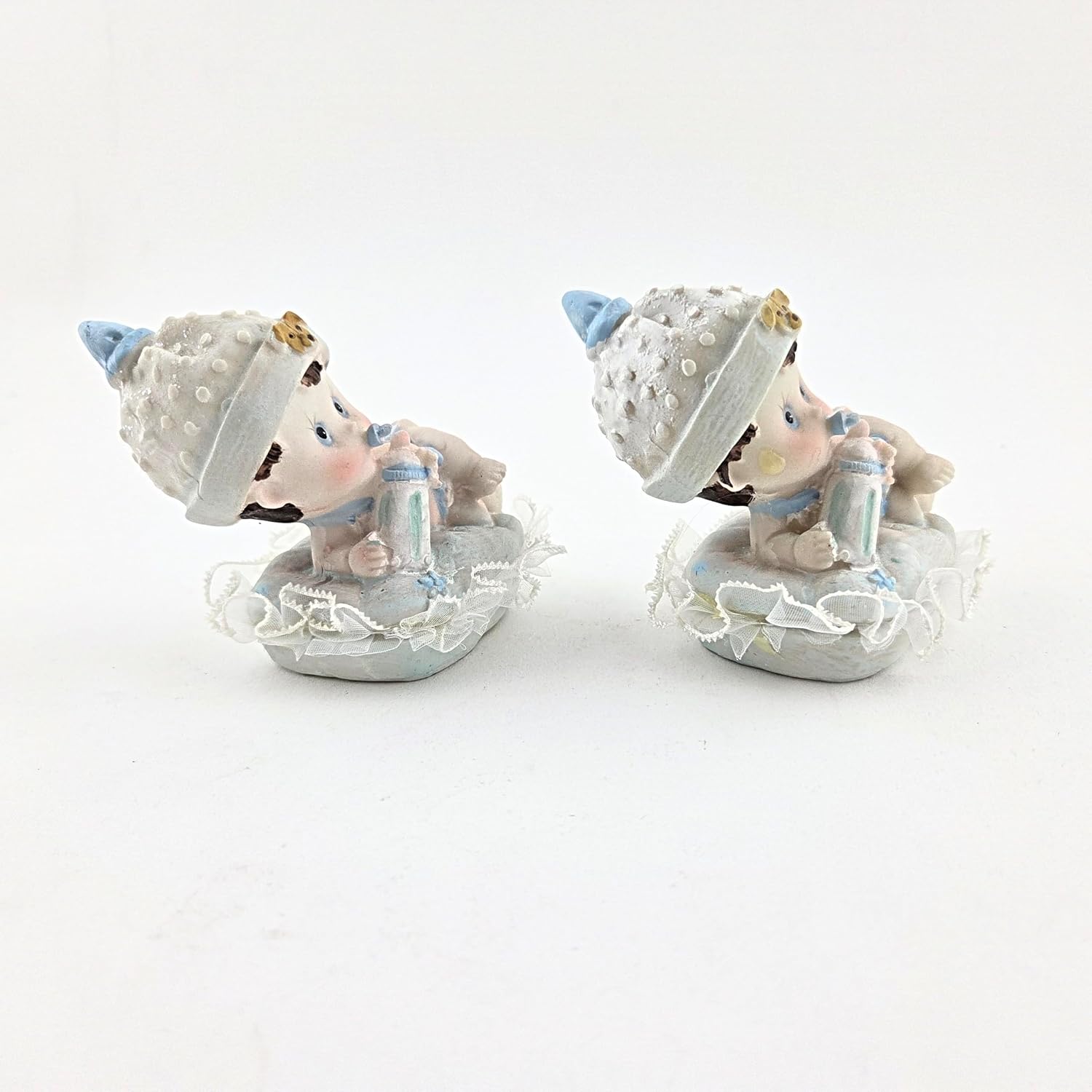 Party Favors Plus Baby Boy on Pillow Figurines Multicolor Polyresin 3 Inch Set of 2