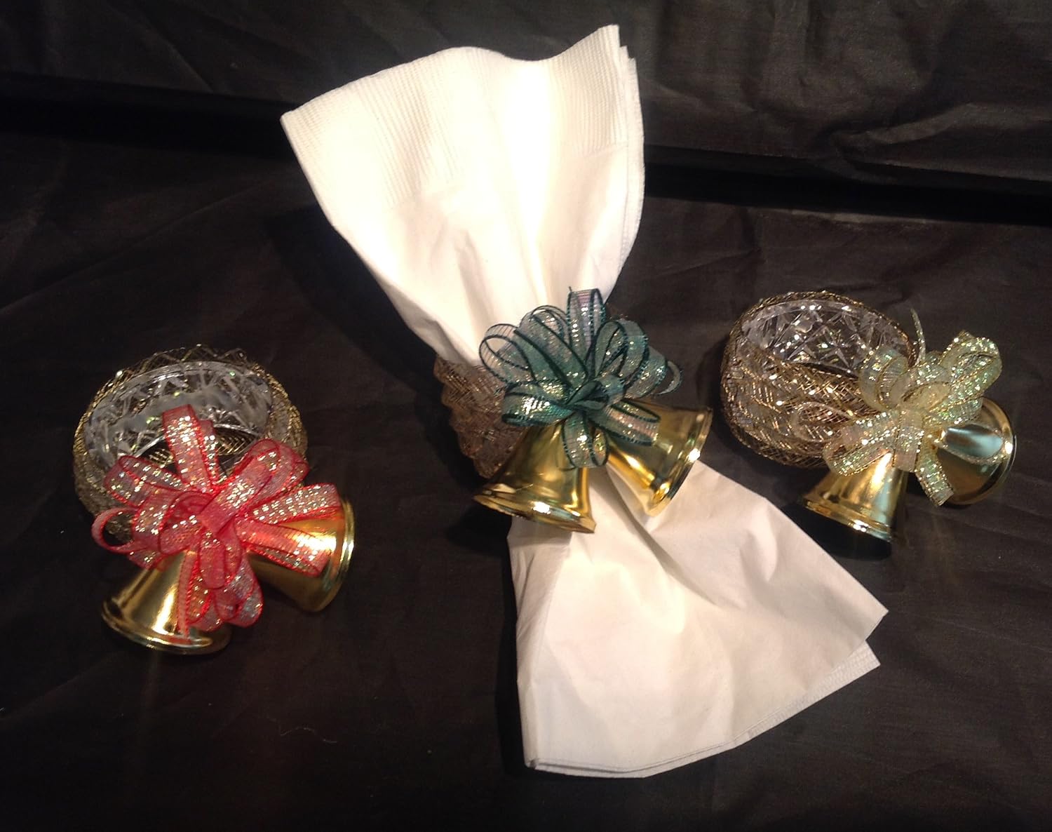 Party Favors Plus Gold Metal Clinking Bells Napkin Rings 8 Count