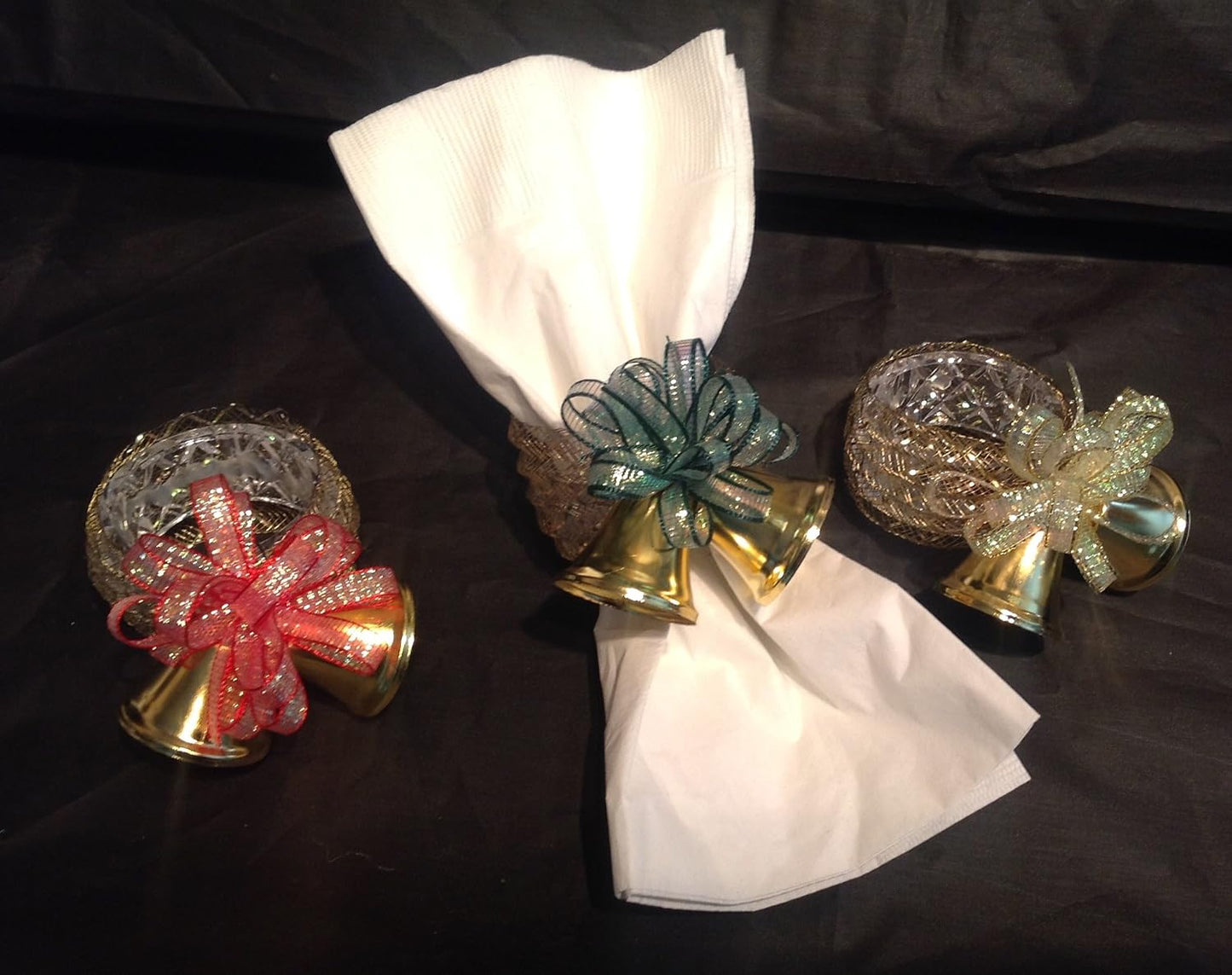 Party Favors Plus Gold Metal Clinking Bells Napkin Rings 8 Count