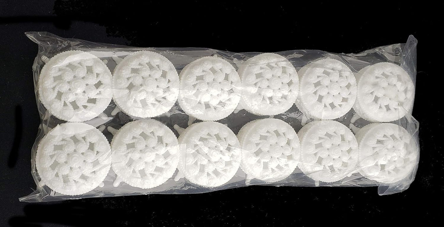 Party Favors Plus White Plastic Round Trinket Containers 12 Count