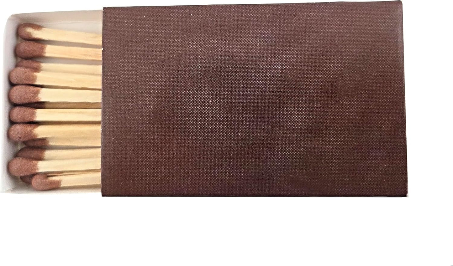 Party Favors Plus Plain Brown Cover Wooden Matches Box 50 Count