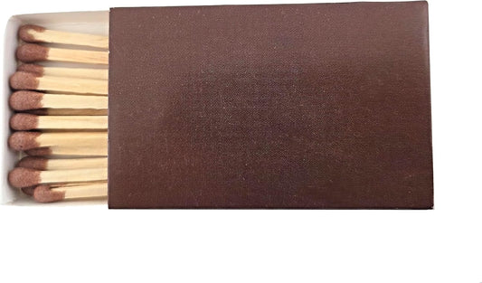 Party Favors Plus Plain Brown Cover Wooden Matches Box 50 Count