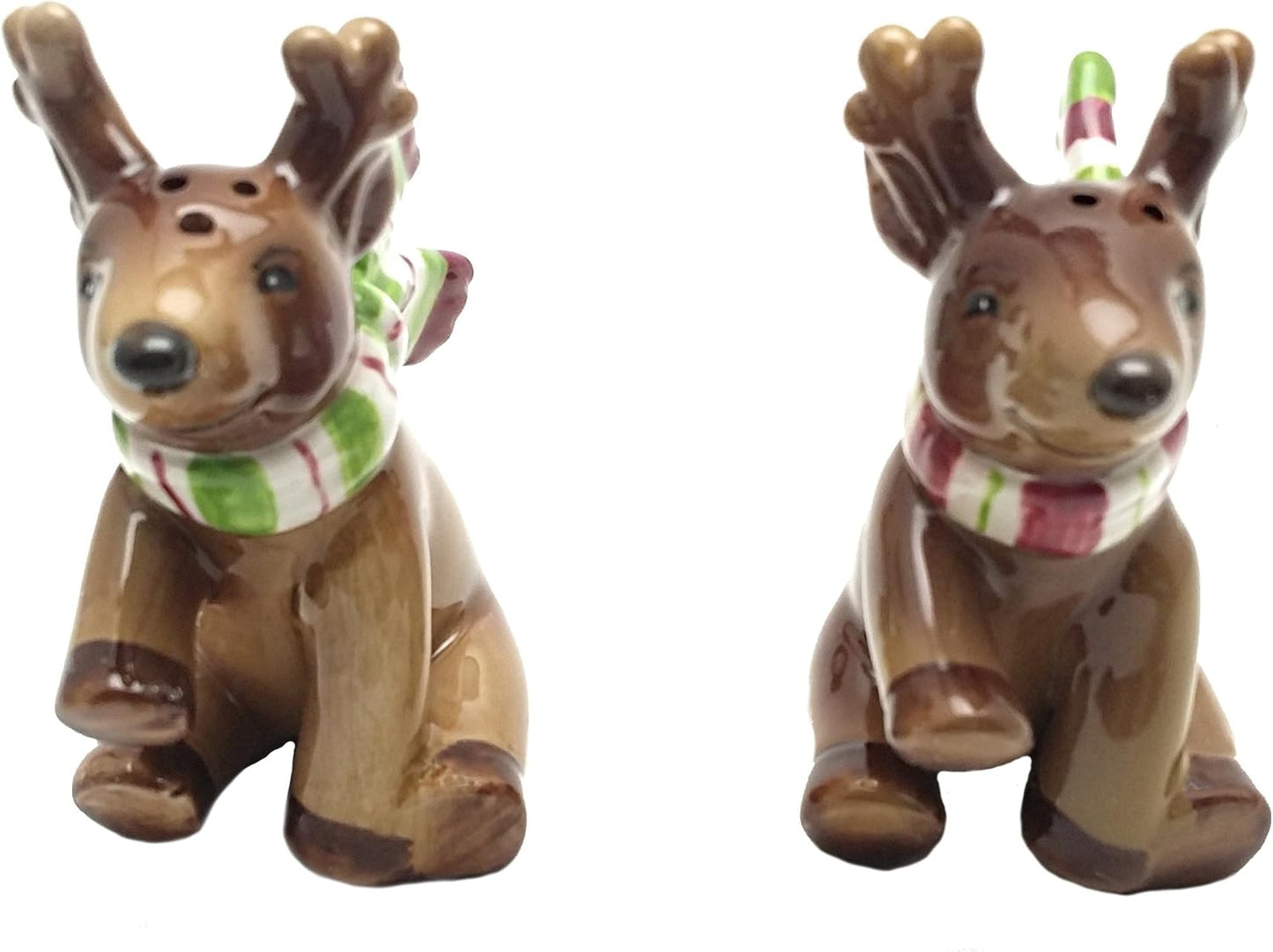 Cosmos Gifts Pair of Holiday Reindeer Friends Salt and Pepper Shakers