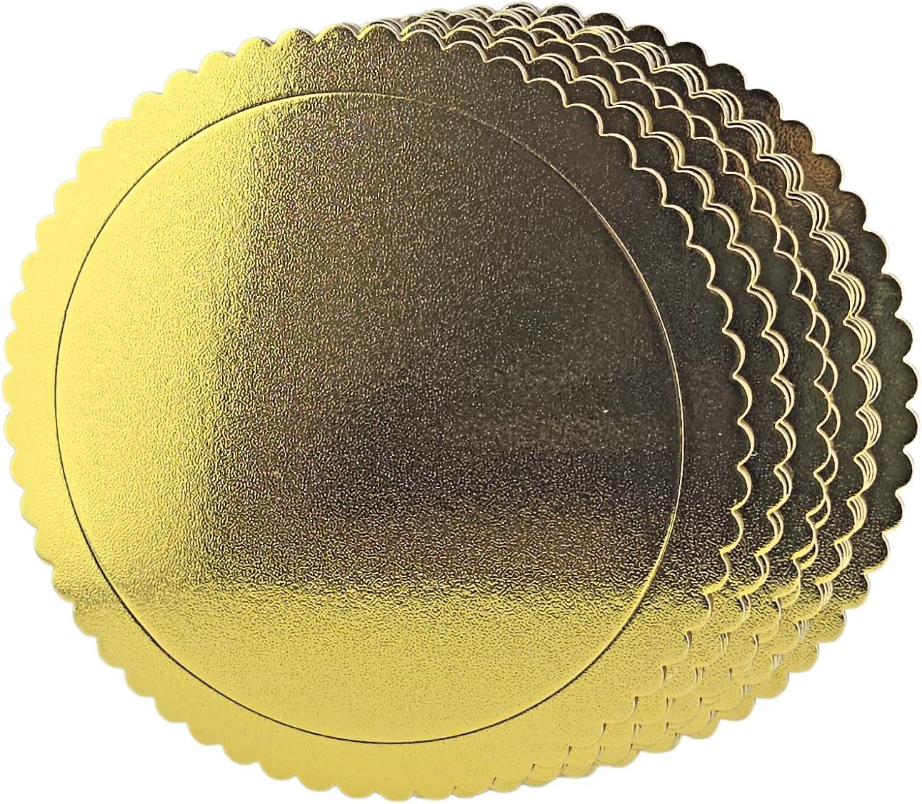 Party Favors Plus Gold Round Cake Boards Scalloped Edge Heavy Duty 12 Inch 10 Count