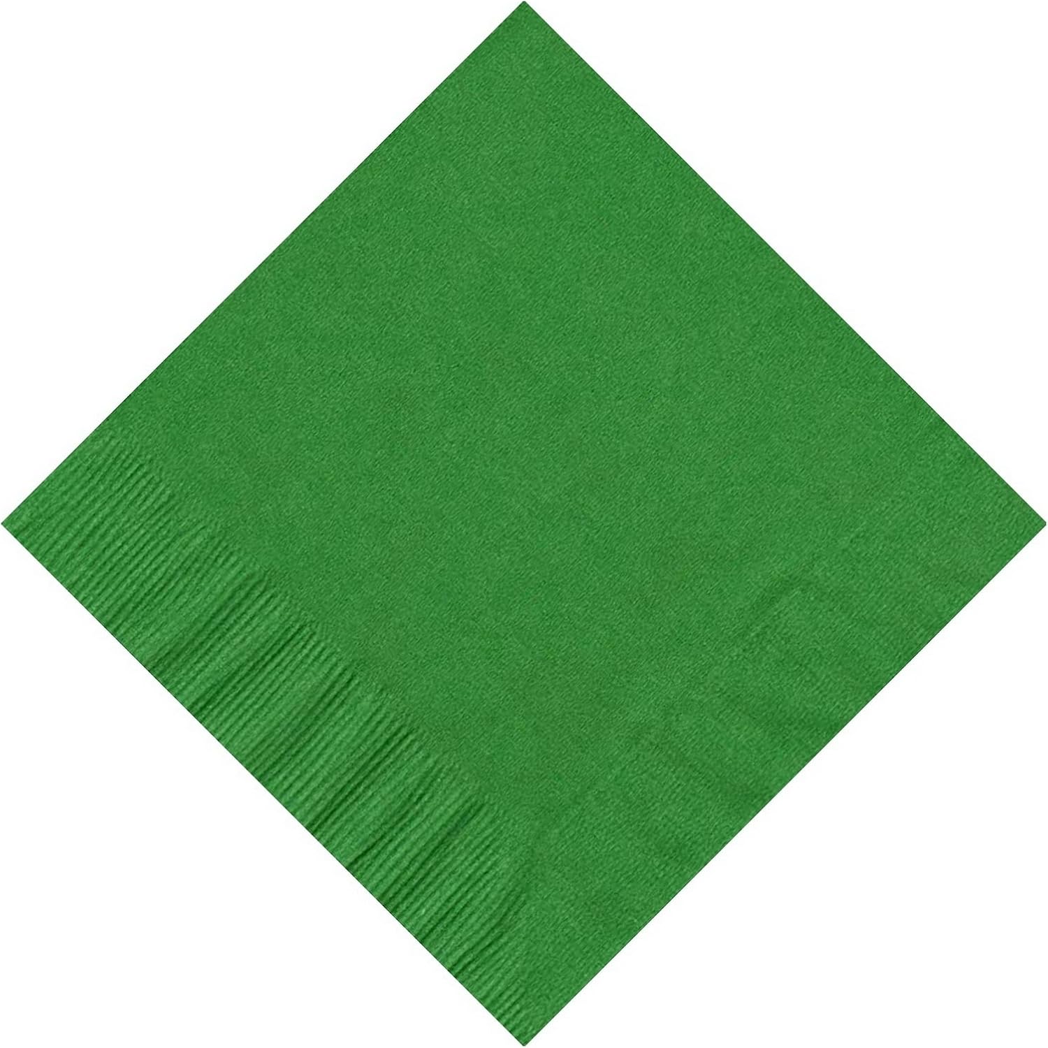 Party Favors Plus Kelly Green Beverage Cocktail Napkins 600 Count