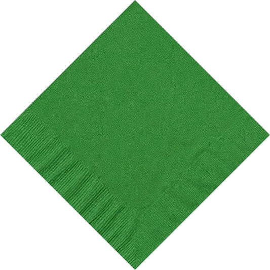 Party Favors Plus Kelly Green Beverage Cocktail Napkins 10 in x 10 in 200 Count