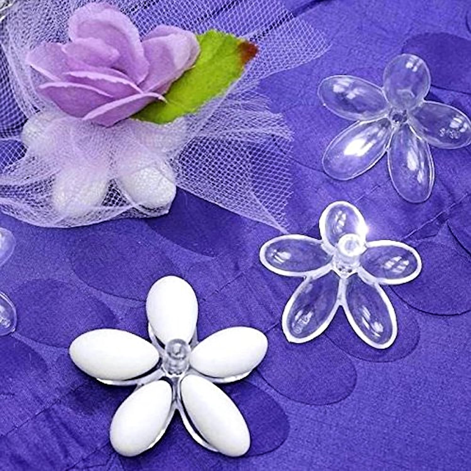 Party Favors Plus White Plastic Almond Candy Holders 24 Piece Set