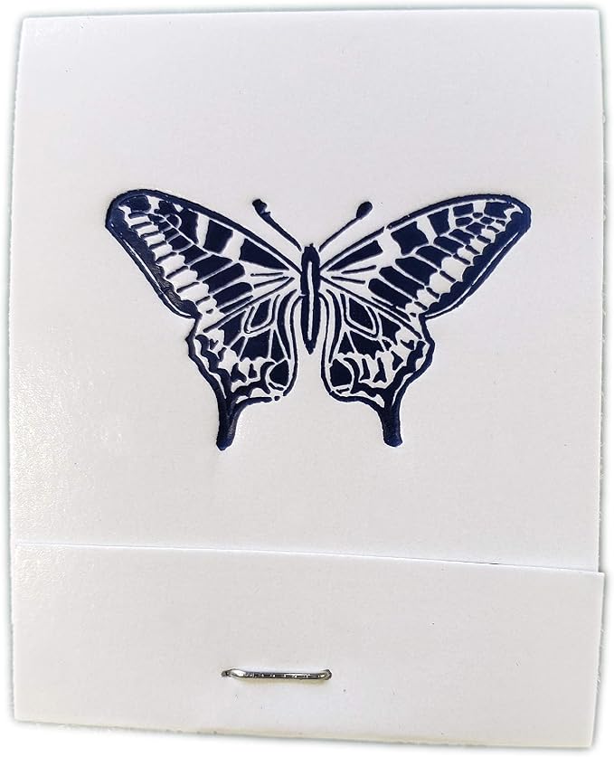 Party Favors Plus White Imprinted Butterfly Matchbooks 50 Count