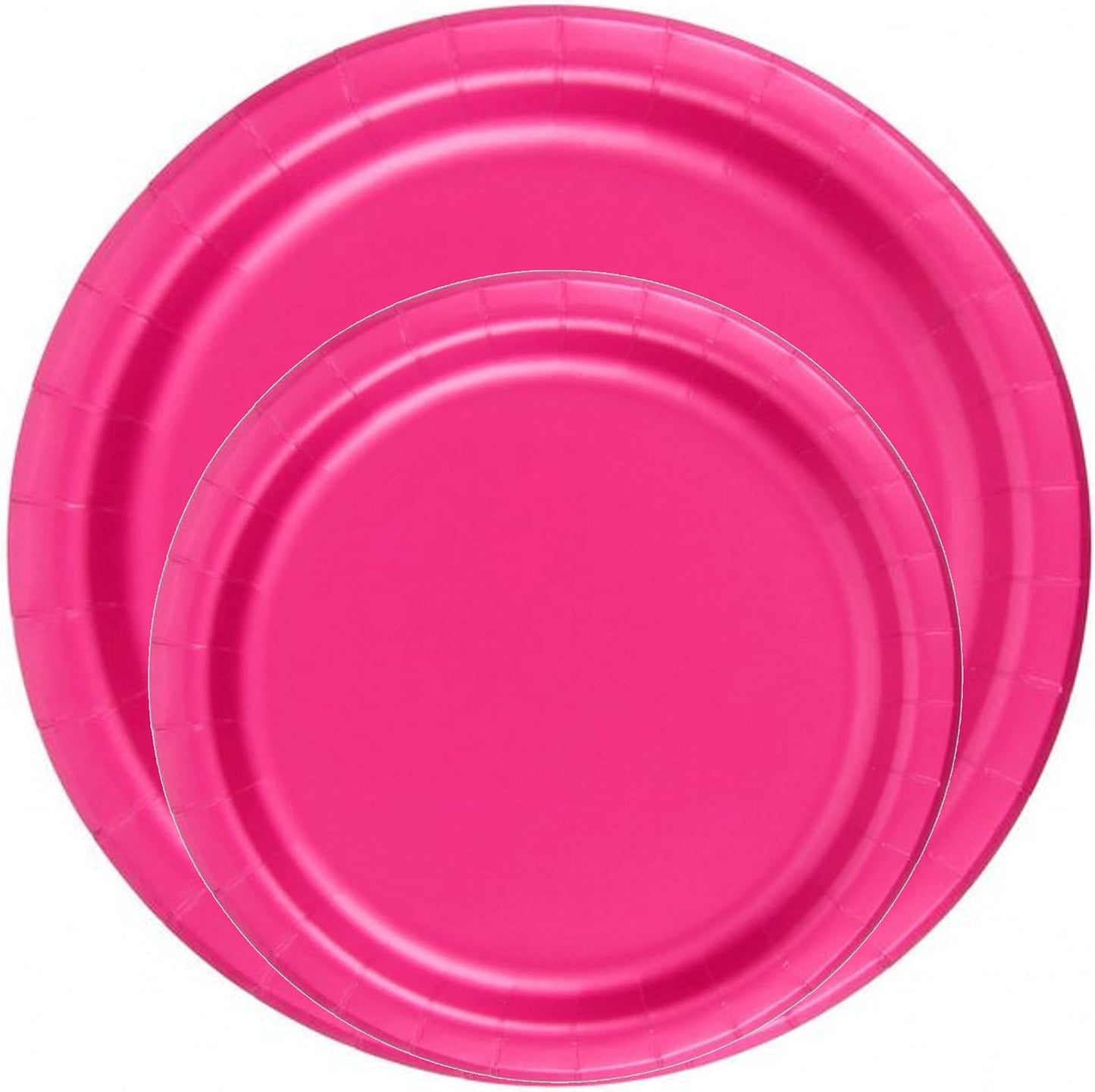 Party Favors Plus Hot Pink Wax Coated Paper Plates 240 Count