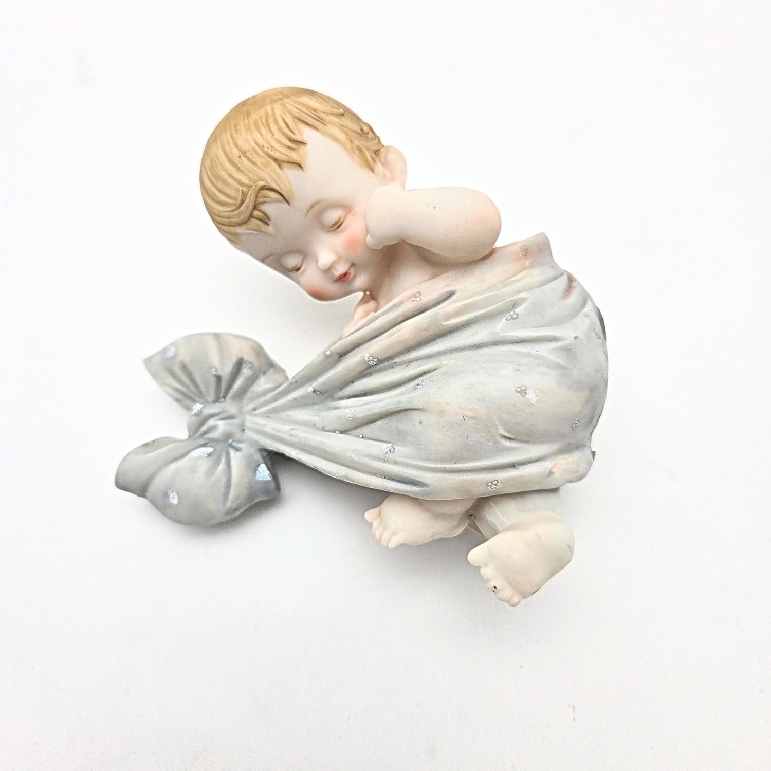 Party Favors Plus Multicolor Polyresin Baby in Blanket Figurine 4.5 Inch