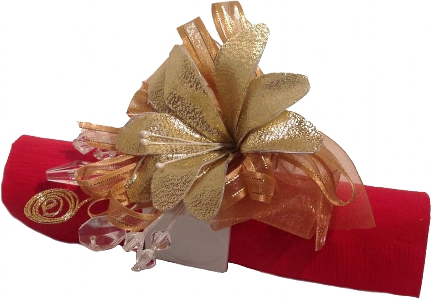 Party Favors Plus Gold Satin Organza Napkin Rings 4 Count