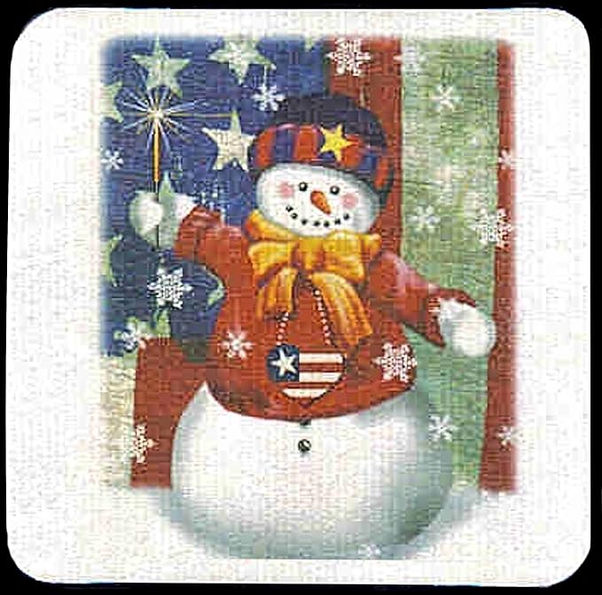 Party Favors Plus Multicolor Paper Coasters Snowman Motif 8 Count