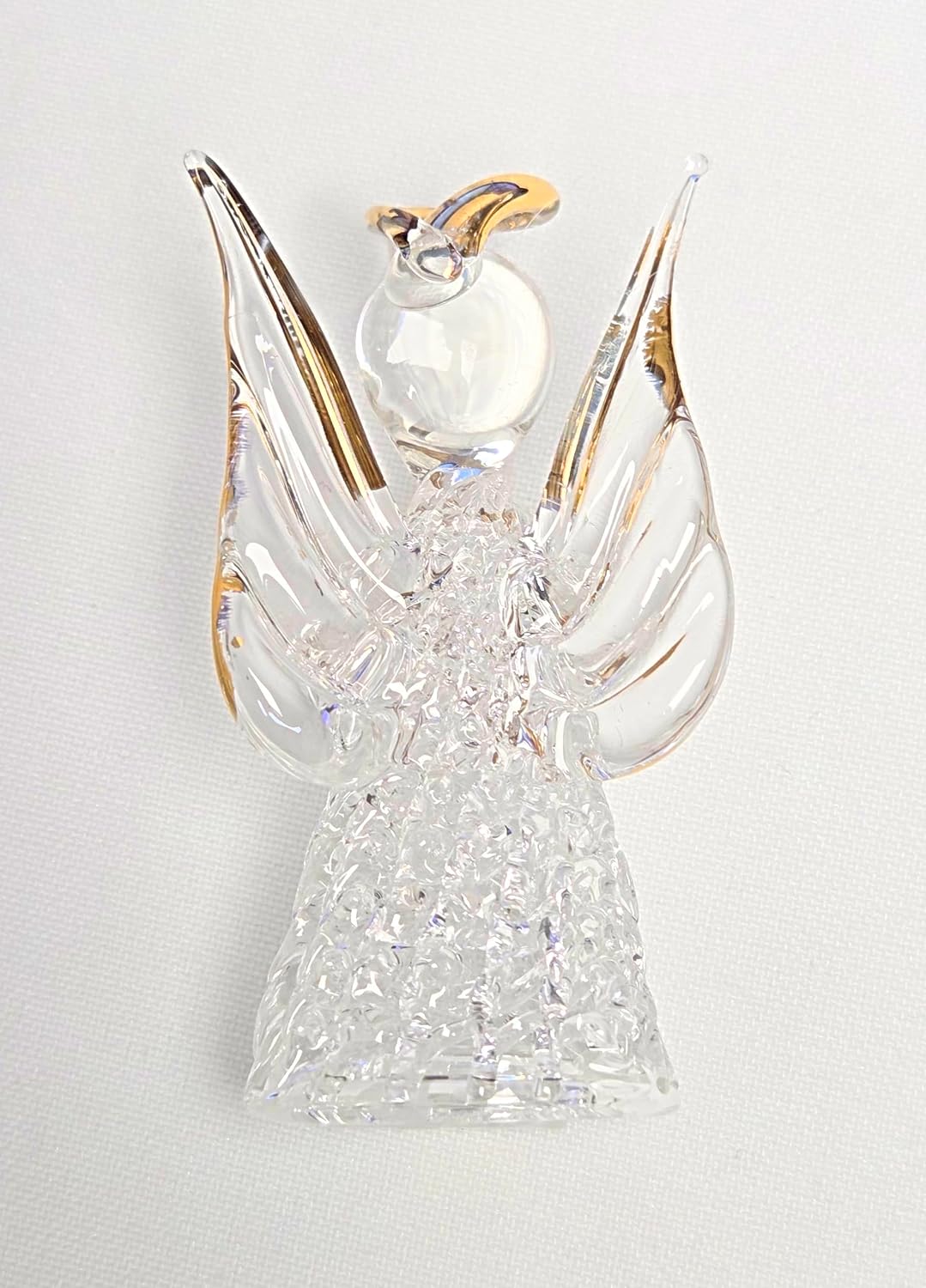 Party Favors Plus Crystal Praying Angel Figurine Gold Accents Clear Resin 2.5 Inch 3 Count