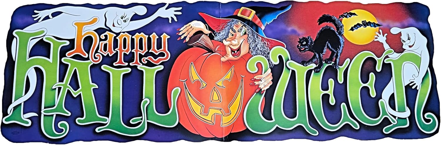 Party Favors Plus Multi Color Paper Skeleton Happy Halloween Cutout 40 Inch Set of 2
