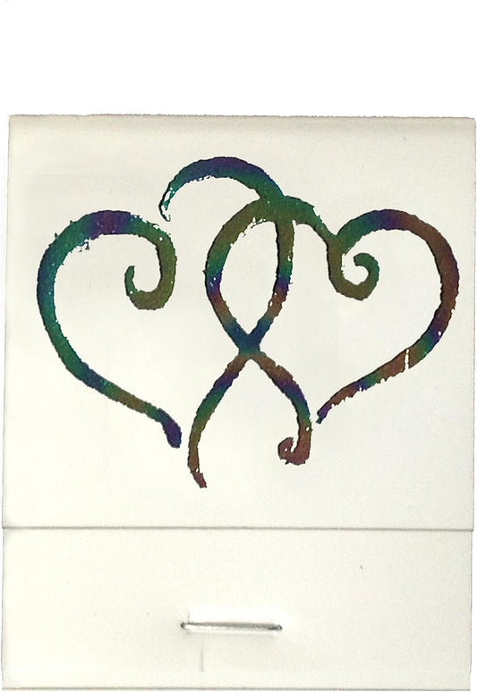 Party Favors Plus White Matchbooks Printed Hearts 50 Count