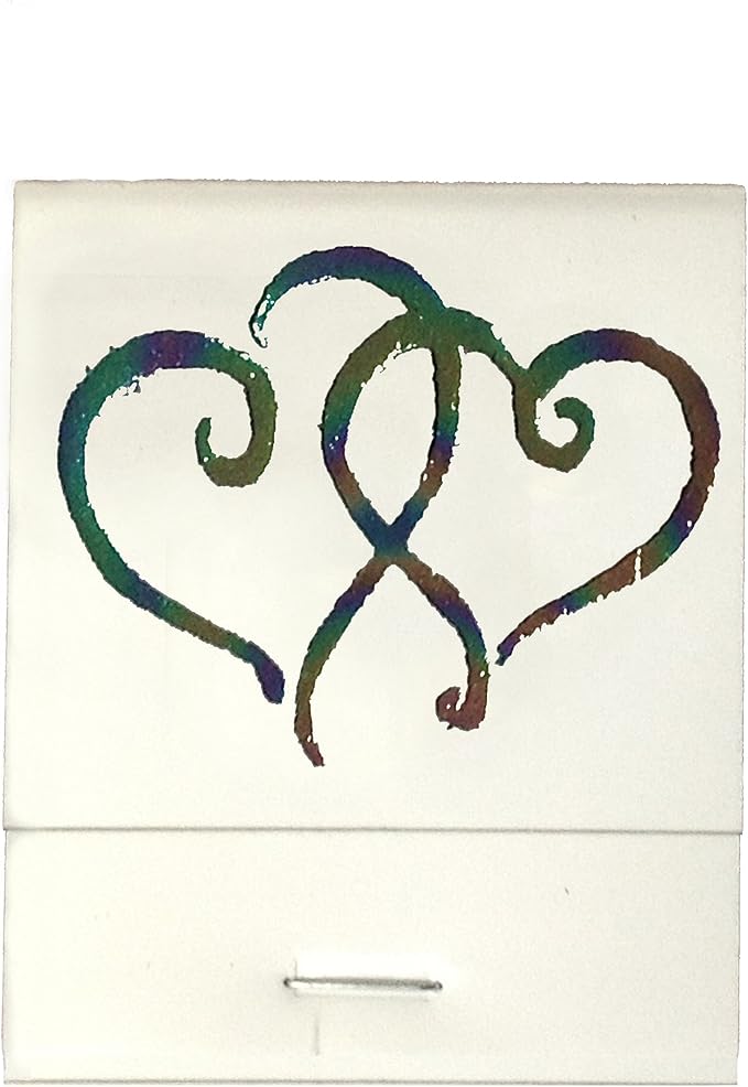 Party Favors Plus White Matchbooks Printed Hearts 50 Count