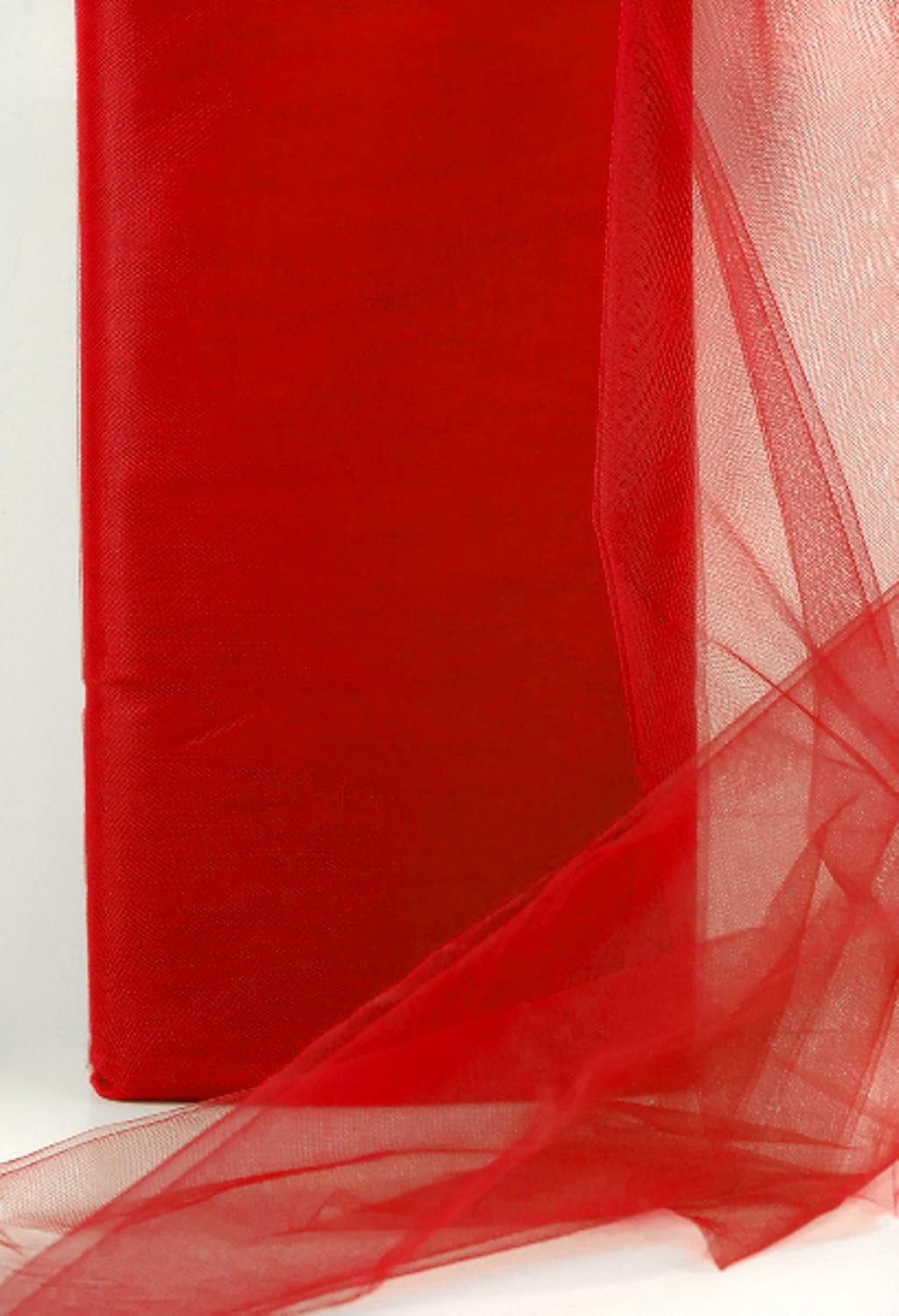 Party Favors Plus Red Sheer Tulle Fabric Roll 54in X 100ft