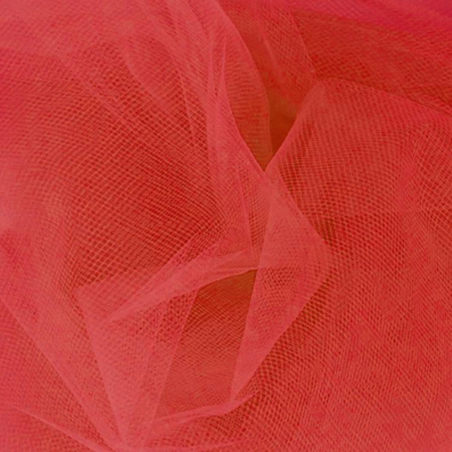 Party Favors Plus Red Sheer Tulle Fabric Roll 54in X 100ft