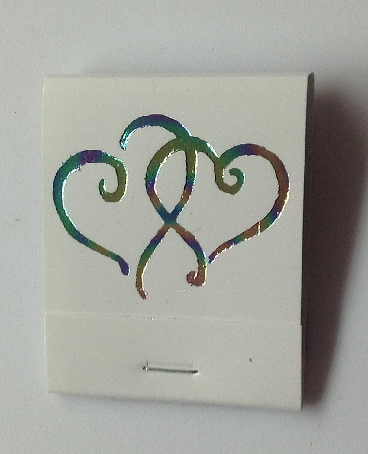Party Favors Plus White Matchbooks Printed Hearts 50 Count