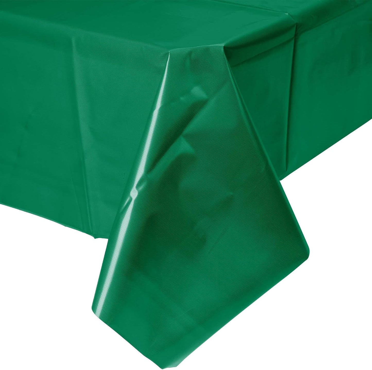 Party Favors Plus Green Plastic Rectangular Tablecloth With Matching Table Skirt 54x108 Inches 29 Inch Drop 2 Count