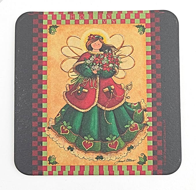 Party Favors Plus Absorbent Paper Coasters Christmas Spirit Designs Multicolor 8 Count