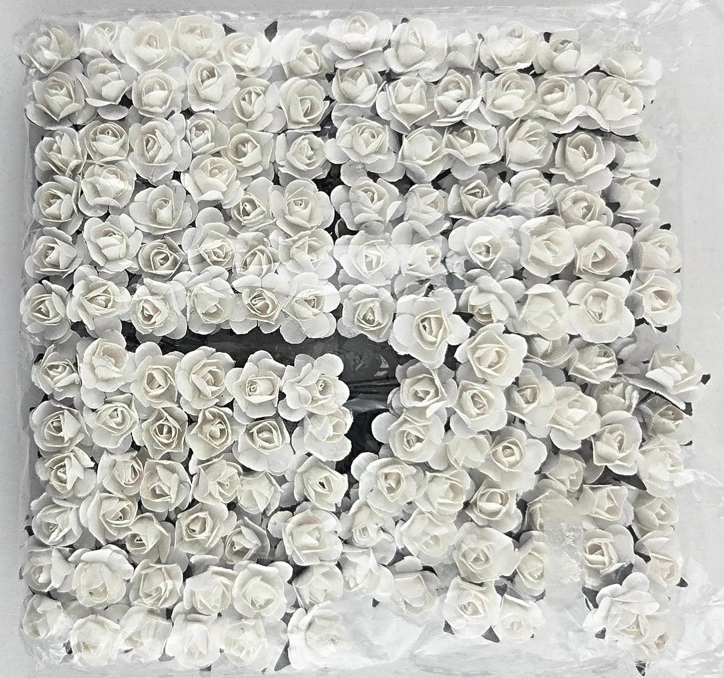 White Mini Paper Roses 288 Pack, 1.27 cm Diameter