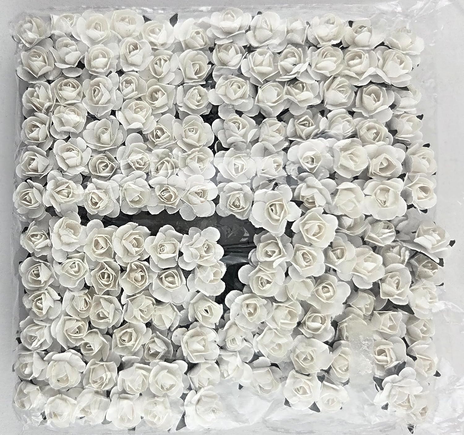 White Mini Paper Roses 288 Pack, 1.27 cm Diameter