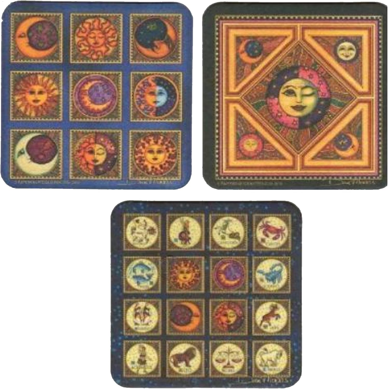 Party Favors Plus Multicolor Paper Coasters Stars Moon Zodiak 8 Count