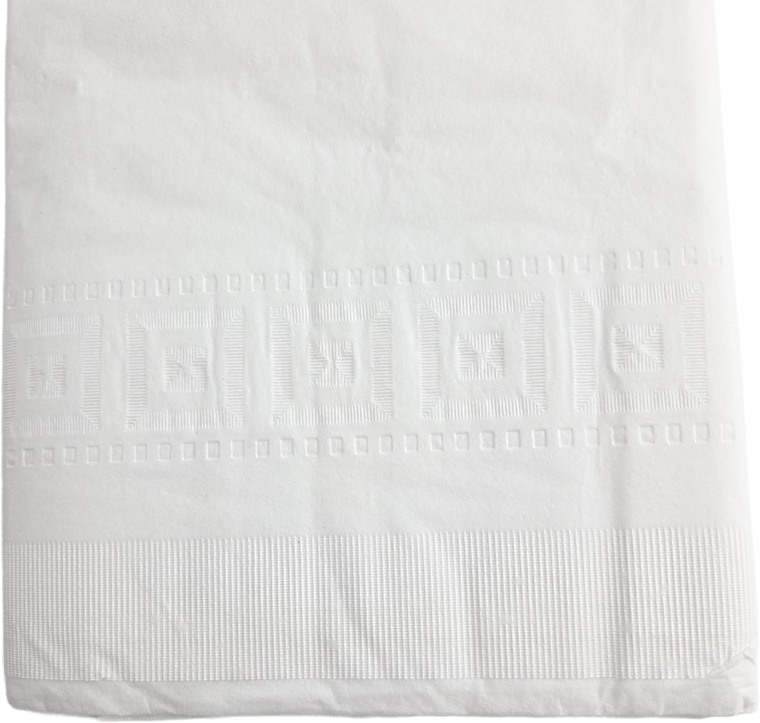 Party Favors Plus Disposable Tablecloth White 54x108 Inch 2-Ply Tissue Plastic Lining Rectangular Pack of 2